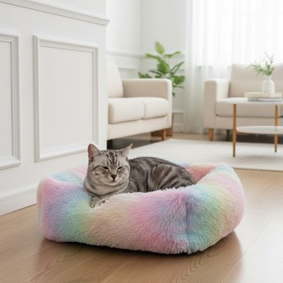 Coussin pour Chat multicolore