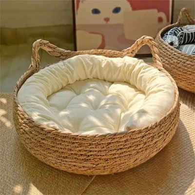 Panier-Chat-osier-multifonctionnel